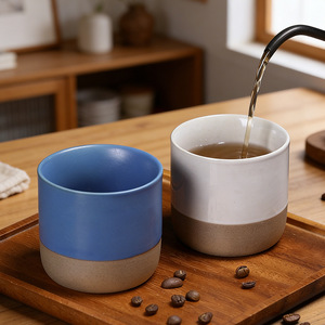 Tazza da Caffè in Ceramica dal <span class=keywords><strong>Design</strong></span> Elegante Bicolore, Stile Vintage di Lusso per Hotel, Pensioni, Casa, Ufficio, Uso Tè/Caffè - Product Image 4