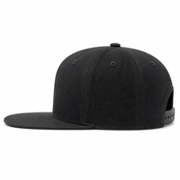 Casquette Snapback Noire Structurée à Visière Plate Réglable Personnalisable pour Homme et Femme, Idéale pour les Événements de Danse Urbaine et les Battles