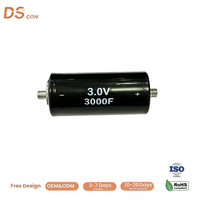 Cellule ultracapacitor cylindrique 3.0V 3000F avec borne à goujon M12 60x138mm, haute densité de puissance, sans entretien, pour alimentation de secours UPS