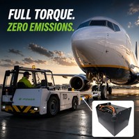 Batterie au lithium pour tracteur d'avion 80V 500Ah LiFePO4, remplacement de batterie au plomb-acide, pour tracteur de poussée GSE d'aéroport, couple élevé, aviation
