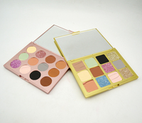 Palette de fards à paupières portable en forme de petit livre, 12 couleurs, 28 trous, personnalisable, boîte de maquillage magnétique en plastique 15 couleurs