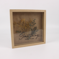Cadre photo 3D en MDF de bois pour table, personnalisé, écologique, durable, moderne, avec fleurs séchées, vente en gros