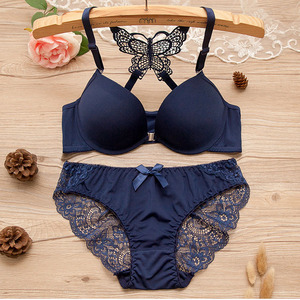 Reggiseni con chiusura frontale posteriore e Set di biancheria intima da donna Set di reggiseni da donna con vendita calda a farfalla incrociata per ragazza 4 Set ferretto disponibile - Product Image 1