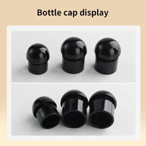 Flacon de <span class=keywords><strong>parfum</strong></span> vide en verre transparent de luxe rechargeable avec logo personnalisé, 30/100 ml, avec pulvérisateur à pompe et capuchon en dôme noir mat - Product Image 4