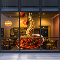 Layar LED Hologram Fleksibel P3.91 Langsung dari Pabrik, Perekat Sendiri untuk Dinding Kaca Toko Ritel, Video Wall