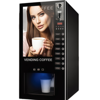 Distributeur automatique de boissons chaudes instantanées, avec bouton tactile, paiement par pièces et distributeur de gobelets automatique