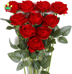 <span class=keywords><strong>Rosas</strong></span> <span class=keywords><strong>Rojas</strong></span> de Seda de Tacto Realista, Flores Individuales con Tallo Largo, Ramos para Bodas y Graduaciones, <span class=keywords><strong>Rosas</strong></span> Artificiales Realistas - Product Image 2