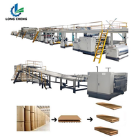 Ligne de production de carton ondulé entièrement automatique à grande vitesse 3-5-7 couches / Ligne de production d'emballage