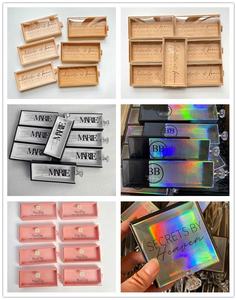 高級ピンクミンクまつ毛カスタマイズ包装ボックスクリエイティブまつげベンダーケースマットラミネーション印刷処理バルクまつげ - Product Image 2