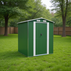 Casetta da Giardino in Acciaio Zincato 75.6x75.2x87.8 Verde per Uso Esterno - Product Image 2