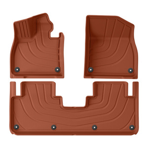 Tapetes de Piso Semiabiertos de TPE en Negro y Naranja, Forro para Maletero, Específicos para Vehículos Li L6 PRO/MAX 2024-2026 - Product Image 1