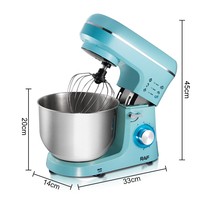 Batteur à œufs électrique de comptoir en acier inoxydable à 6 vitesses, 55 litres, multifonctionnel, compact, machine de cuisine avec structure sur pied/à table pour la pâte