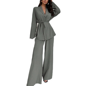 Completo Elegante da Donna Autunno 2026 CrossBorder Fashion con Scollo a V e Pantaloni a Gamba Dritta - Product Image 5