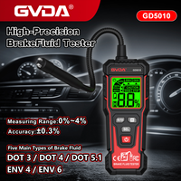 Testeur de liquide de frein numérique GVDA GD5010, détecteur d'humidité du liquide de frein automobile, sonde pour liquide de frein DOT3, DOT4, DOT5.1, ENV4, ENV6