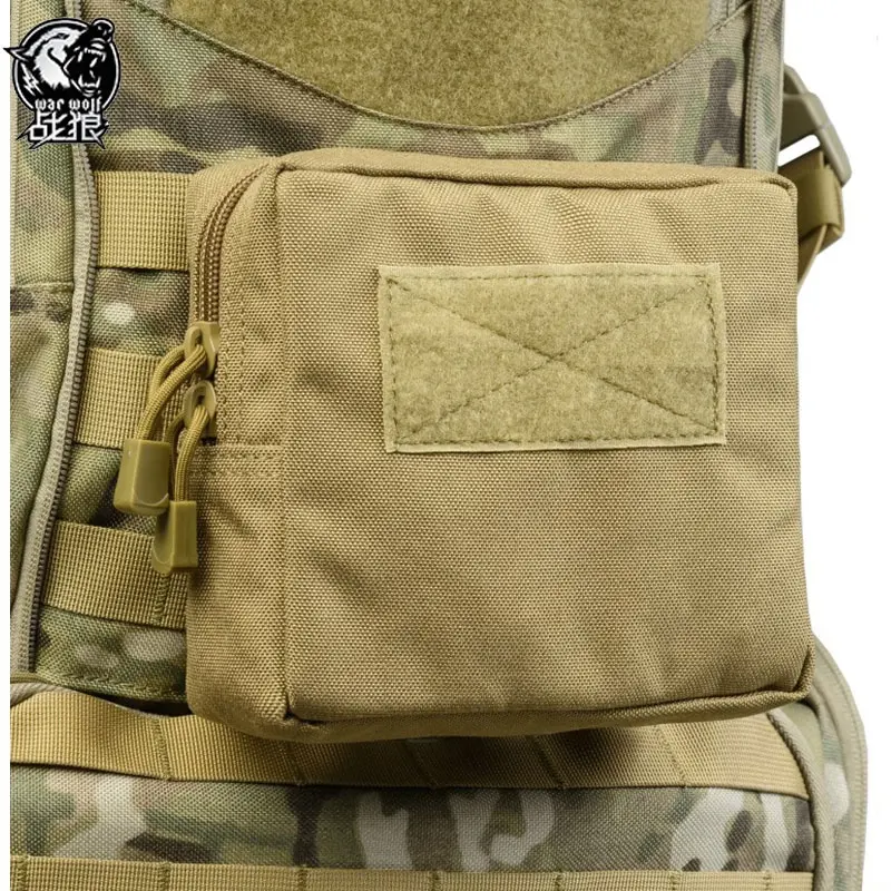 Useful outdoor hiking tactical accessory tool kit edc small molle tactical bag with multi color