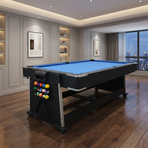 Table de jeu multifonction 4 en 1 personnalisée de 7 pieds avec ping-pong, hockey sur <span class=keywords><strong>air</strong></span> et plateau de salle à manger, table de <span class=keywords><strong>billard</strong></span> 4 en 1 - Product Image 3