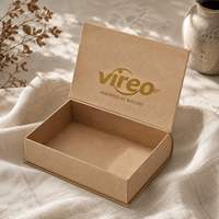 Cajas de Cartón Decorativas con Cierre Magnético y Logotipo Personalizado, Estilo Libro, en Papel Kraft