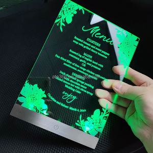 Menu Đèn LED 3D Có Đèn LED Âm Nhạc Tùy Chỉnh 11 Menu Đèn LED Acrylic Thiết Kế Menu Video Sinh Nhật Đám Cưới Độc Đáo - Product Image 4