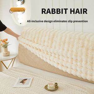 Cover protettiva per testiera del <span class=keywords><strong>letto</strong></span> in stile semplice stile 2025 con rivestimento protettivo <span class=keywords><strong>universale</strong></span> in peluche - Product Image 3