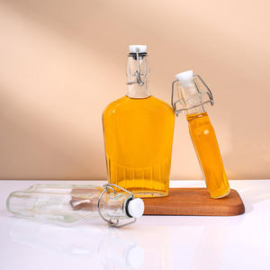 Bouteilles en verre transparentes vides pour la fabrication de kombucha à domicile, 175 ml, 250 ml, 350 ml, 500 ml, avec bouchon à bascule hermétique - Product Image 3