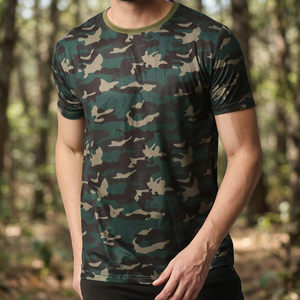 เสื้อยืดพิมพ์ลายสับลิเมชั่นแบบเต็มตัว ขายดี รุ่นฮิต สำหรับล่าสัตว์ เดินป่า แขนสั้น ทรงเข้ารูป ผ้าฝ้าย ลายพราง สำหรับผู้ชาย - Product Image 3