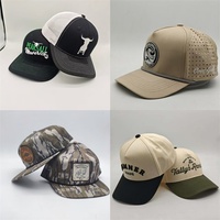 Custom Borduurwerk Patch Logo Gebogen Snapback 5 Panel Katoen Ontwerp Eigen Pet Trucker Hoed
