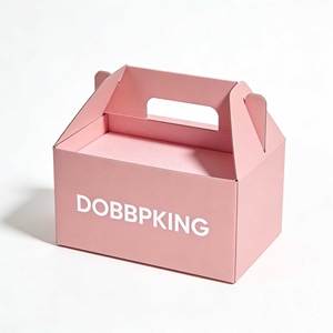 Caja de Pastel para Llevar de Papel Kraft Corrugado de Grado Alimenticio con Asa para Regalo de Cumpleaños, Boda, Pastelería, Postre, <span class=keywords><strong>Sushi</strong></span>, Bento - Product Image 3