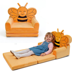 Sofá <span class=keywords><strong>Cama</strong></span> Convertible 2 en 1 de <span class=keywords><strong>Espuma</strong></span> Viscoelástica con Diseño de Dibujos Animados, Sillón Suave para Bebés, Sofá <span class=keywords><strong>Plegable</strong></span> para Niños Pequeños - Product Image 1