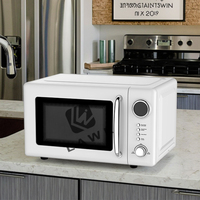 Vente chaude 20L Mini Four À Micro-ondes Rétro Four À Micro-ondes Comptoir Four À Micro-ondes pour Ménage Hôtel Utilisation