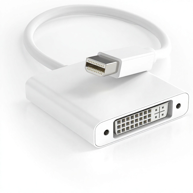 Mini DisplayPort (MiniDP) to DVI Adapter, 4K 30Hz Mini DP to DVI-D Female Converter, Gold-Plated Connector with MacBook Pro Air