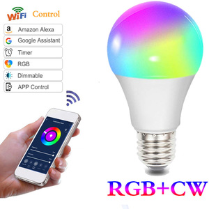 Smart WiFi LED Bulb, Dimmable RGB Color Changing Light Bulb Compatible with Alexa