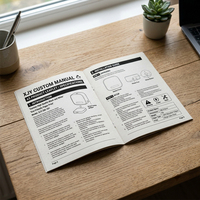 Service d'impression personnalisé de manuels de produits A5 noir et blanc, impression de dépliants d'instructions et de livrets de spécifications écologiques