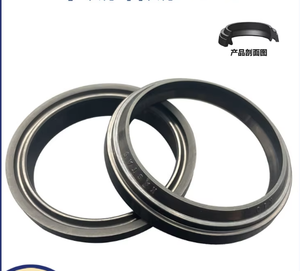 Joint anti-poussière hydraulique à double étage en caoutchouc Castas K10 W17/ADA pour cylindre à double lèvre - Product Image 1