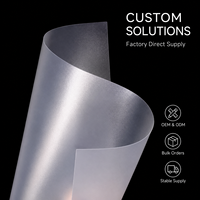 Feuille de plastique PP givré sur mesure OEM, 0,3-2 mm, rouleau de polypropylène opaque, feuille PP rigide mate anti-rayures pour impression et emballage