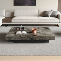 Italienische quadratische Form kreativer Couch tisch Luxus moderner Marmor Schiefer quadratischer Eck tisch Beistell tisch für Wohnzimmer