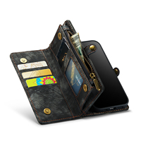 2-en-1 Design CaseMe Zipper Wallet Design pour iPhone15 Pro ProMax Premium Matte Design coque de téléphone