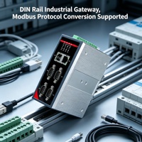 Gateway Industrial IoT para Riel DIN, Convertidor de Protocolo RS485 a Modbus TCP MQTT, Comunicación Virtual, Riel de 35mm, IP40