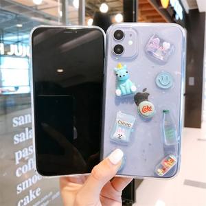 La creatividad 3D de dibujos animados pegamento epoxi goteando Gel transparente TPU funda protectora para iphone 11 - Product Image 5