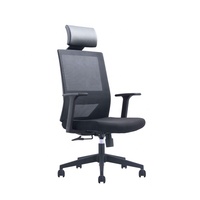 Chaise de bureau ergonomique élégante, pivotante, à dossier haut, en mesh, pour cadres
