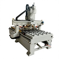 Machine CNC de nesting à changement d'outil automatique 1325 pour la production de meubles en bois, gravure, fraisage et découpe