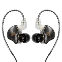 Écouteurs filaires QKZ URUS PRO avec transducteur dynamique de 11 mm, son HiFi, basses puissantes, stéréo, 104 dB, 16Ω, câble OFC, prise jack 3,5 mm, musique