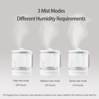 Humidificateur d'air de bureau à brume froide 3L à ultrasons de grande capacité pour maison intelligente personnalisée