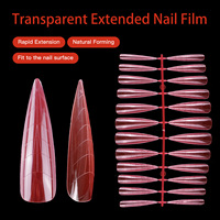 120 pièces rouge Long XXXL Stiletto Double double forme ongles conseils marque privée personnalisé Mr Nail double forme pour extensions d'ongles