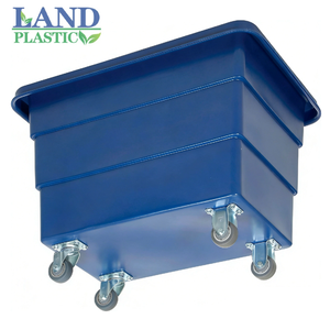 Conteneur à <span class=keywords><strong>linge</strong></span> en plastique PE recyclable de 450 L, robuste, avec roues, pour la gestion du <span class=keywords><strong>linge</strong></span> dans les hôtels et les hôpitaux - Product Image 3