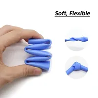 1,7: 1 tubo termorretráctil de silicona suave azul 0,8 ~ 20mm funda de Cable Flexible aislado de alta temperatura Protector de envoltura de alambre DIY