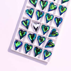 Оптовая продажа, прямые продажи с фабрики, кристаллическая цветная стеклянная подвеска в форме сердца для изготовления ожерелий, ювелирных изделий - Product Image 6