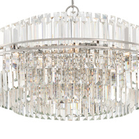 Lustre moderne de luxe à plusieurs niveaux en cristal taillé à la main avec cadre métallique, éclairage suspendu personnalisé pour salon, villa, hôtel, luminaires décoratifs