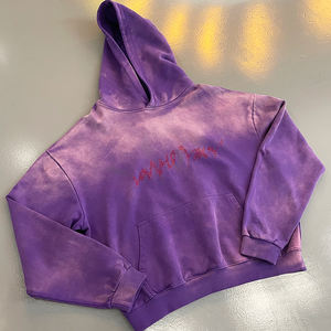 Felpa con Cappuccio di Design in Cotone 100% French Terry di Alta Qualità, Stile Vintage con Logo in Strass Personalizzato e Lavaggio Acido - Product Image 4