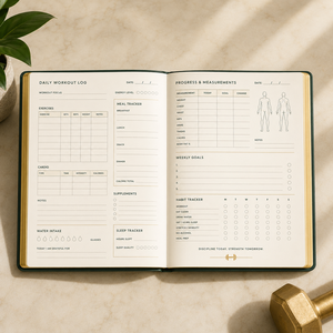 <span class=keywords><strong>Carnet</strong></span> <span class=keywords><strong>de</strong></span> suivi d'entraînement LABON <span class=keywords><strong>personnalisé</strong></span> en cuir végétalien vert foncé – Journal <span class=keywords><strong>de</strong></span> gym <span class=keywords><strong>de</strong></span> luxe pour le suivi des progrès et la définition des objectifs - Product Image 2