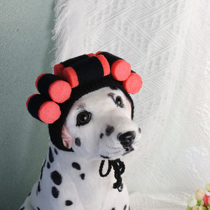 Handmade Crochet landlady Pet <span class=keywords><strong>hat</strong></span> vui Curler Headgear Dress-up Cap cho Cat & Dog Amigurumi Pet trang phục phụ kiện dễ thương dệt kim - Product Image 6